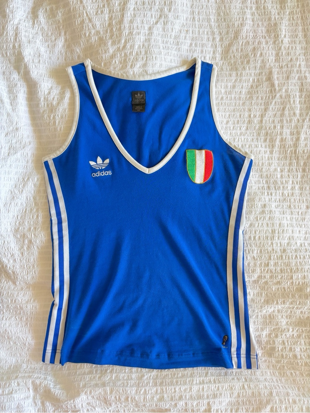 Rare Y2K Italy Adidas Tank Top World Cup 1974